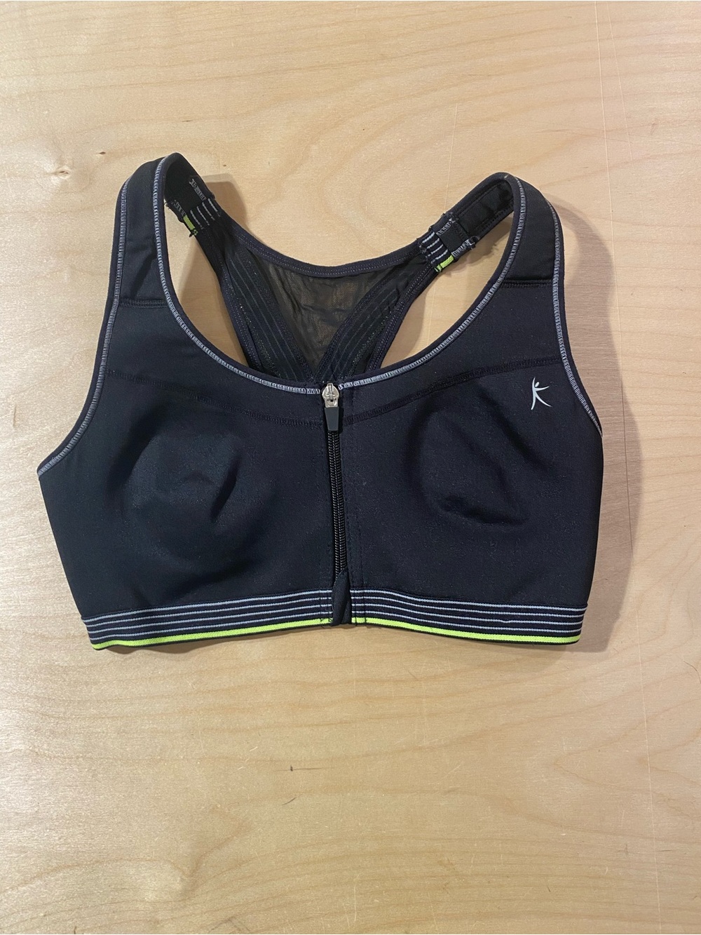 Danskin Now Black Front-Zip Sports Bra 36 D (CG)